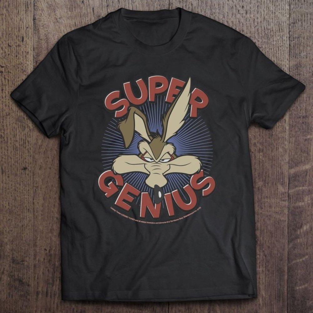 Looney Tunes Wile E. Coyote Super Genius Tee, Music Lovers Shirt